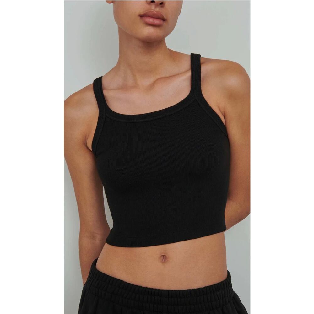 WARDROBE.NYC Hailey Bieber HB Ribbed Crop Tank, NWT